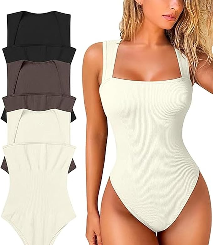 Body mujer sin manga con escote cuadrado COLORES DISPONIBLES